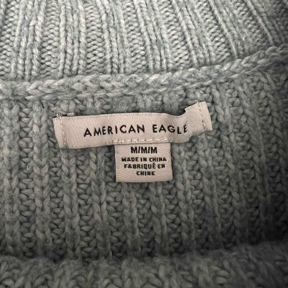 American Eagle Outfitters Knitted Crewneck Side Slit Comfy Cozy Lounge Sweater - Picture 6 of 8